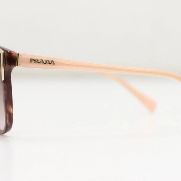 Prada Women's SPR01O 55 17 UE0-0A6 Spotted Brown Pink/Brown Graidient Sunglasses - Picture 8 of 16